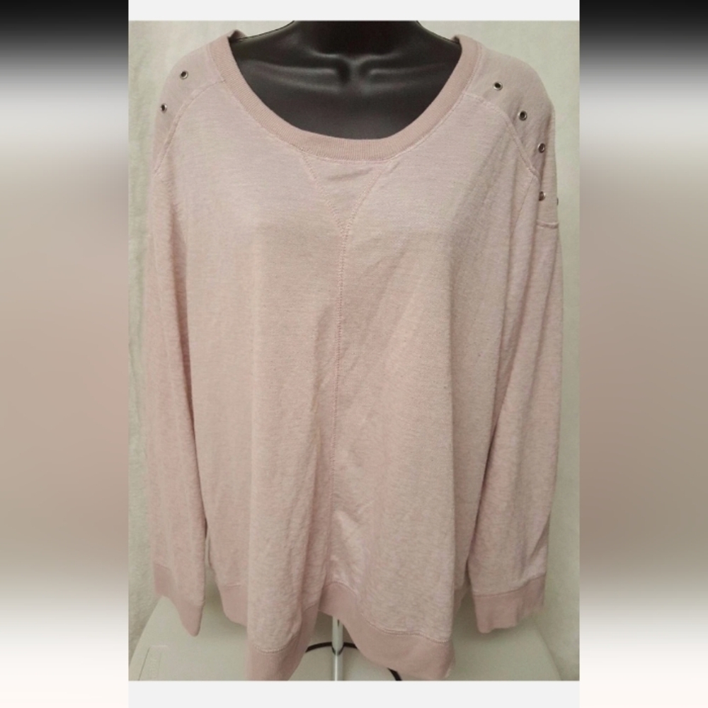 Lane Bryant Light Purple Sweater with Eyelet Detail